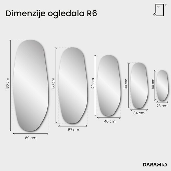 Ogledalo Pure s faseto R6