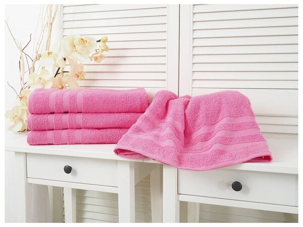 Brisača LINEA 70x140 cm roza, 100% bombaž