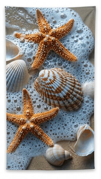 Hitro sušeča se plažna brisača SEA STARS barvita 70 x 140 cm, 100% mikrotkanina