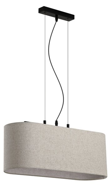 Searchlight Visoka svetilka Hessian, dolžina 60 cm, naravno bela, platno/kovina, zatemnjen, Bela, Dnevna soba / jedilnica, Tkanine / tekstil