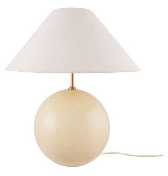 Globen Lighting namizna svetilka IRIS, krem, višina 39 cm, Bež, Dnevna soba / jedilnica, Steklo, Vintage