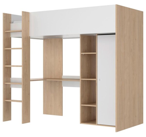 Mömax Igralna Postelja Matis, Bela, Barva Kostanja, 90x200