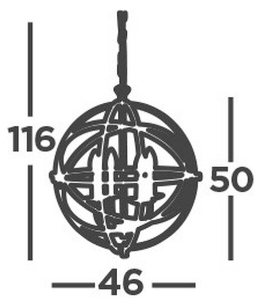 VISEČA SVETILKA Orbit 45 cm E14