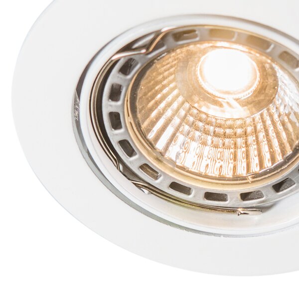 Komplet 6 modernih vgradnih reflektorjev belih nagibnih GU10 50mm - Edu