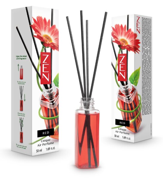 Palčasti aroma difuzor ZEN RED 50 ml