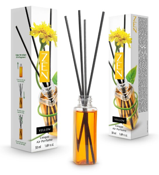 Aromatični difuzor z palčkami ZEN YELLOW 50 ml