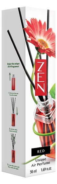 Palčasti aroma difuzor ZEN RED 50 ml