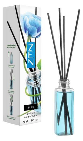 Aromatični difuzor z vonjnimi palčkami ZEN BLUE 50 ml