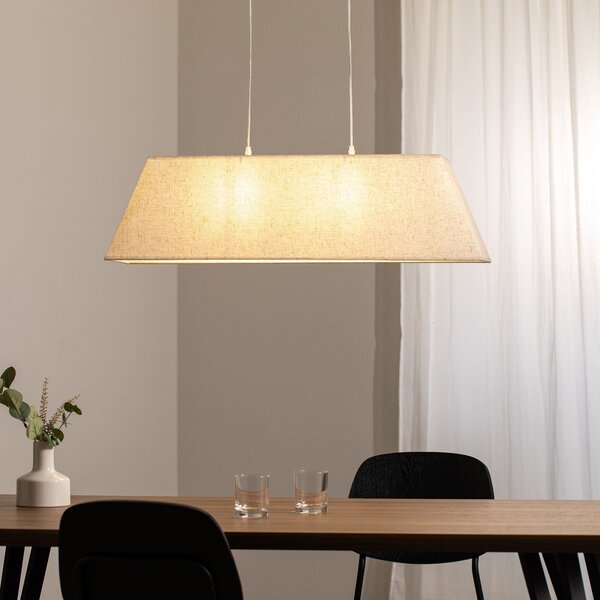 ONLI Obesek Miriel, 90 cm, tekstil, les, zatemnjen, Bež, Dnevna soba / jedilnica, Tkanine / tekstil, Skandinavski