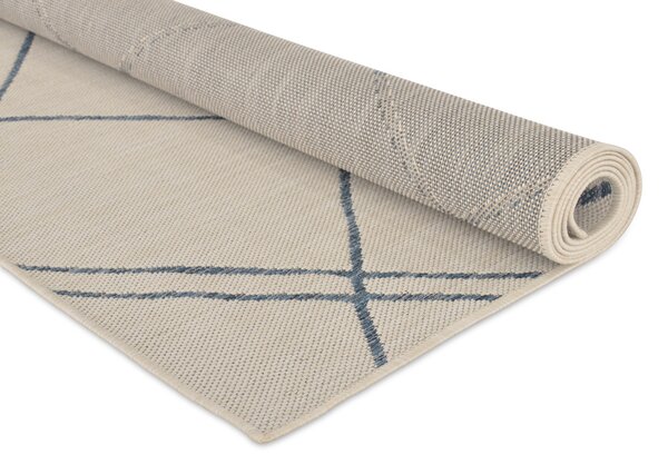 Preproga Terrace Cream Blue Lines