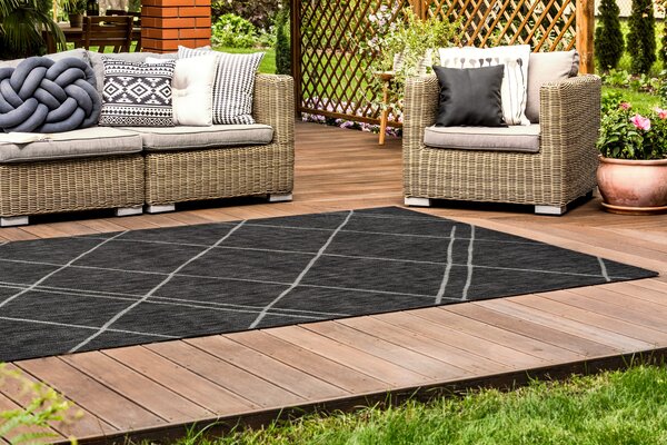 Preproga Terrace Anthracite Light Lines