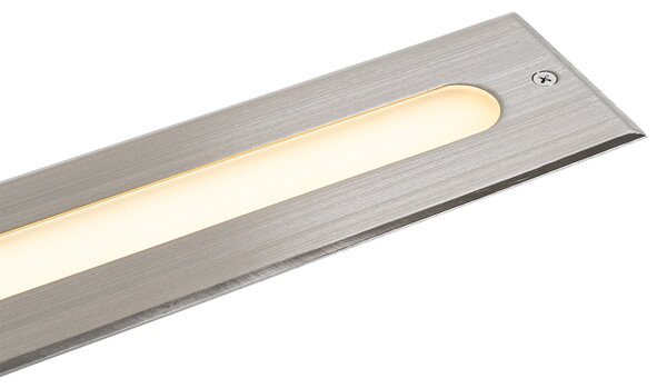 Komplet 2 modernih talnih reflektorjev jeklo 50 cm vklj. LED IP65 - Eline