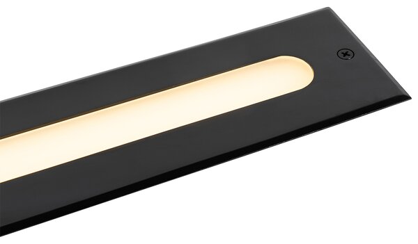 Komplet 2 modernih talnih reflektorjev črne barve 50 cm vklj. LED IP65 - Eline