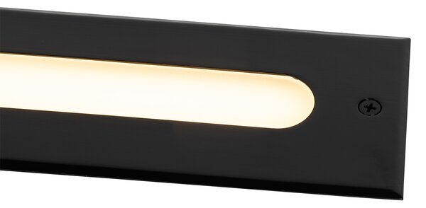 Komplet 4 modernih talnih reflektorjev črne barve 30 cm vklj. LED IP65 - Eline