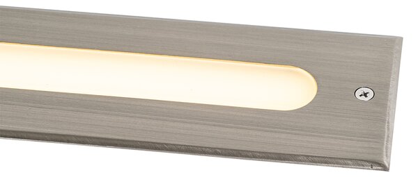 Komplet 4 modernih talnih reflektorjev jeklo 30 cm vklj. LED IP65 - Eline