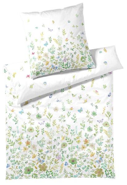 POSTELJNINA SPRING FLING 140/200 cm mako saten bela