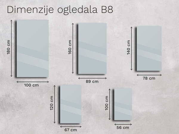 Ogledalo z okvirjem B8
