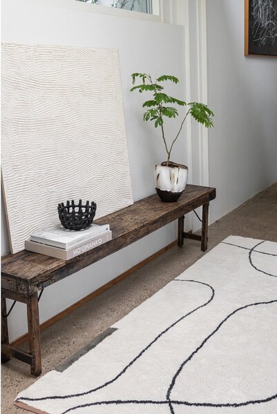 Slonokoščena pralna bombažna preproga 140x200 cm Shadow – Mette Ditmer Denmark