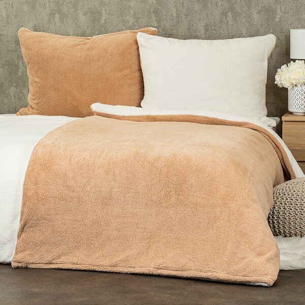 4Home Posteljno perilo Teddy beige , 140 x 200 cm,70 x 90 cm