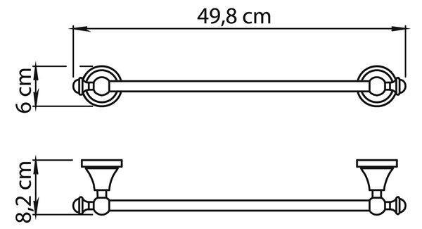 GEDY NV214513 Držalo za brisače Nevis 45 x 8,2 cm, krom