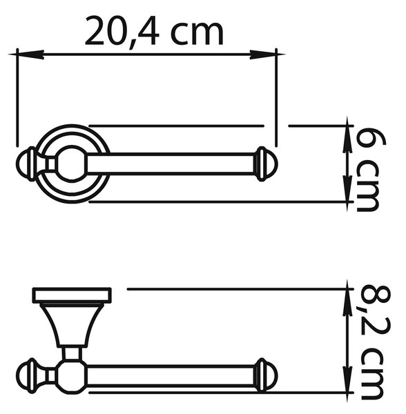 GEDY NV2413 Nevis držalo za toaletni papir brezpokrova, krom