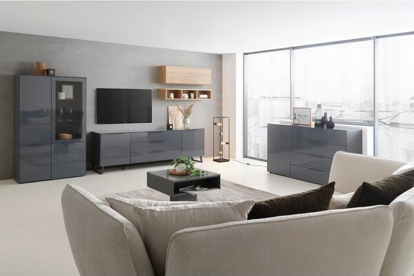 Premium Living Tv Omarica, Max Box, Temno Siva
