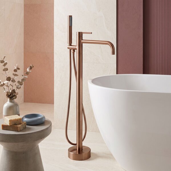 Samostoječa mešalna pipa Rea Foster Brush Copper