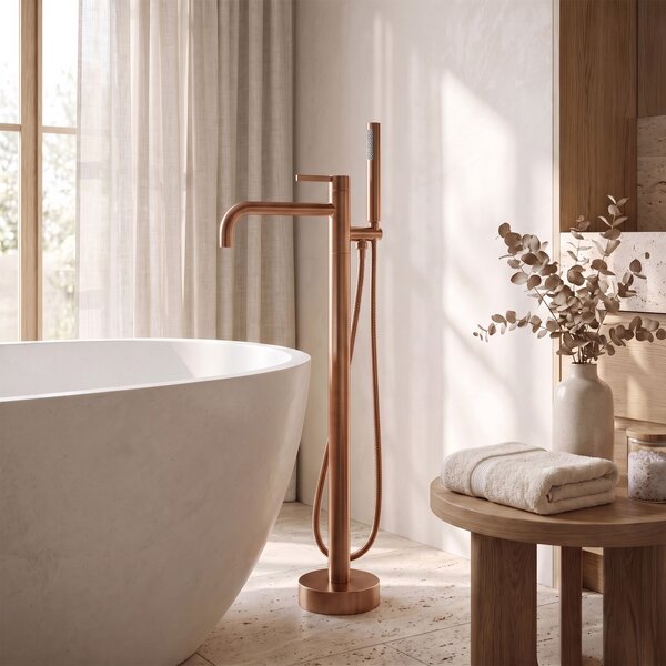 Samostoječa mešalna pipa Rea Foster Brush Copper