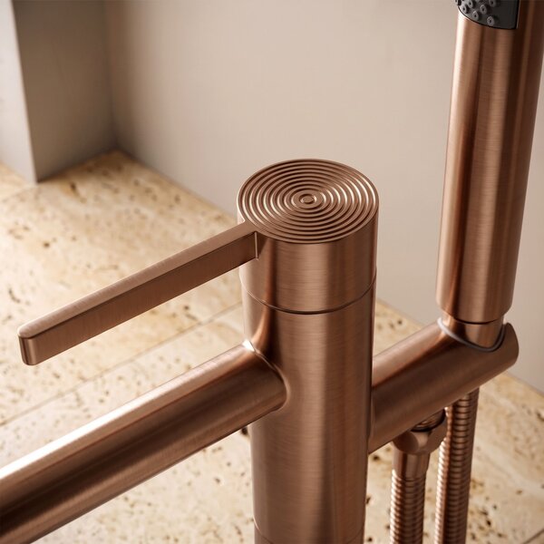 Samostoječa mešalna pipa Rea Foster Brush Copper