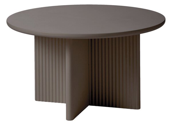 Sivorjava okrogla klubska mizica ø 80 cm Palma – Unique Furniture