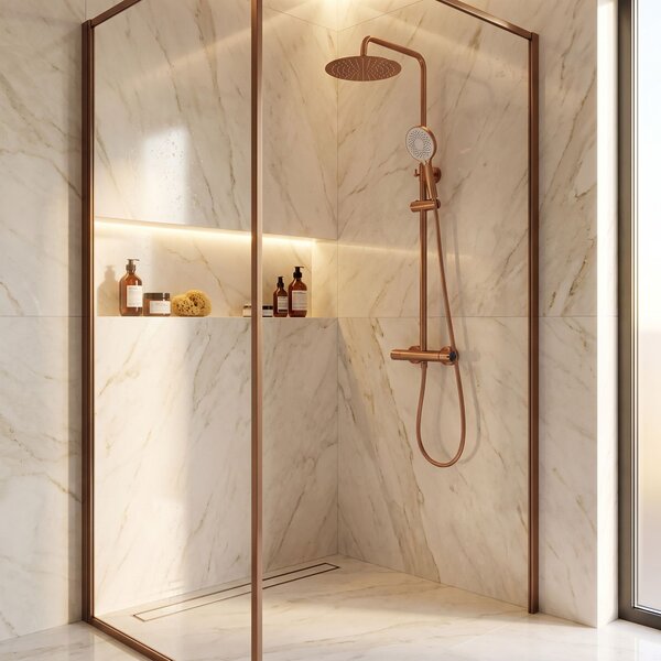 Tuš set s termostatom Rea Drop Brush Copper