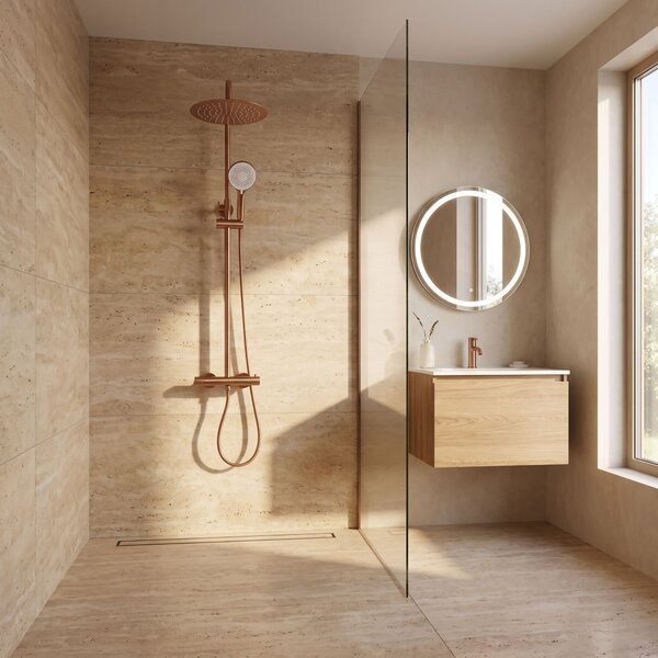 Tuš set s termostatom Rea Drop Brush Copper