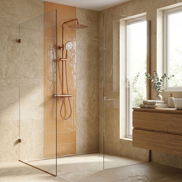 Tuš set s termostatom Rea Drop Brush Copper