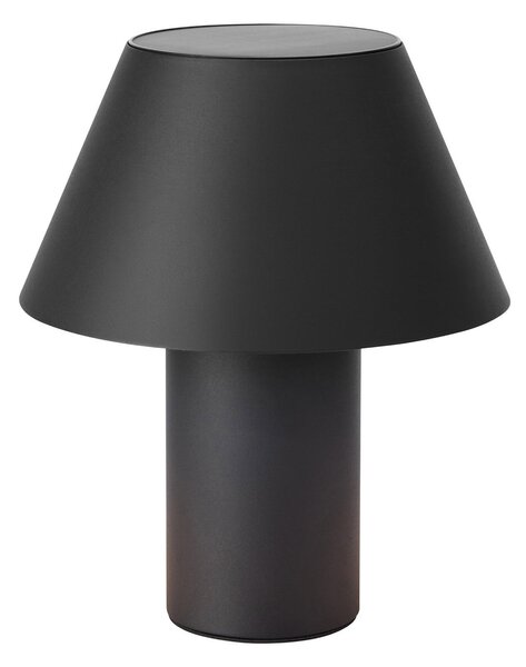 Markslöjd LED-solarna namizna svetilka Vivo, črna, IP44, višina 30 cm, dim., zatemnjen, Črna, Kovina, Skandinavski