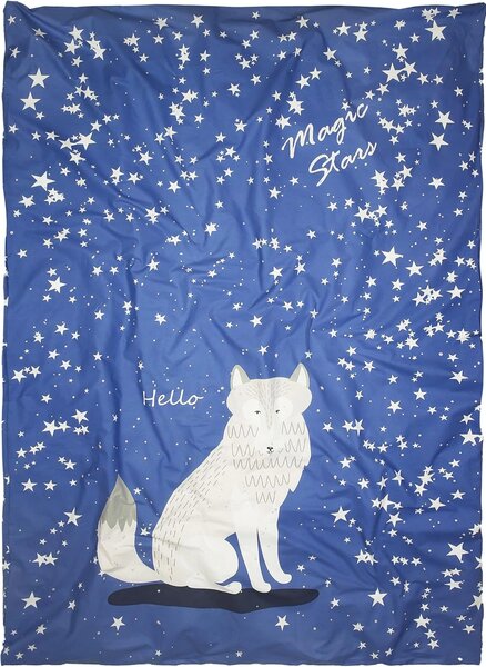 Svetleča bombažna posteljnina za posteljico MAGIC STARS modra Dimenzije posteljnine: 40 x 60 cm | 100 x 135 cm
