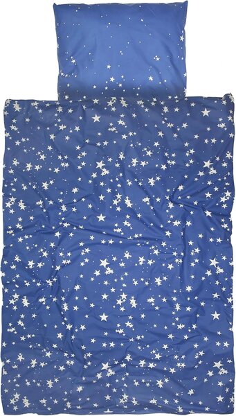 Svetleča bombažna posteljnina za posteljico MAGIC STARS modra Dimenzije posteljnine: 40 x 60 cm | 100 x 135 cm