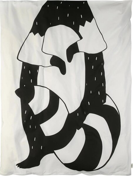 Bombažna posteljnina za otroško posteljico RAKUN črno-bela Dimenzije posteljnine: 40 x 60 cm | 100 x 135 cm