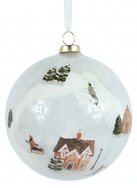 Božični okrasek WINTERLY 8 cm, bela
