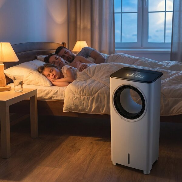 Prenosna 3v1 vodna klimatska naprava daljinec 4L 80W touch 360° kroženje zraka