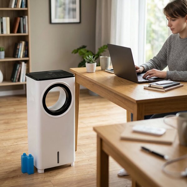 Prenosna 3v1 vodna klimatska naprava daljinec 4L 80W touch 360° kroženje zraka
