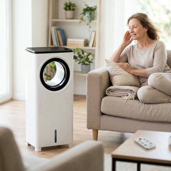 Prenosna 3v1 vodna klimatska naprava daljinec 4L 80W touch 360° kroženje zraka