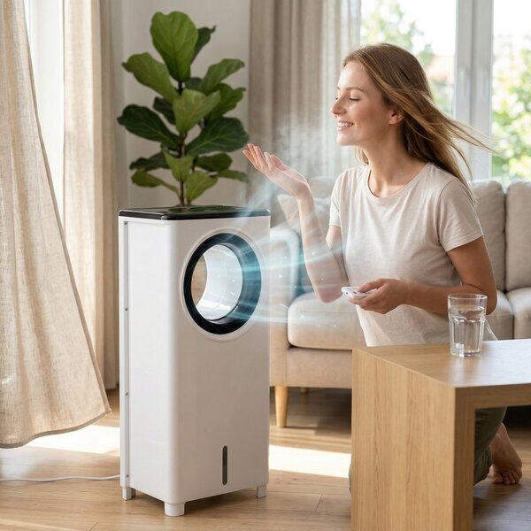 Prenosna 3v1 vodna klimatska naprava daljinec 4L 80W touch 360° kroženje zraka