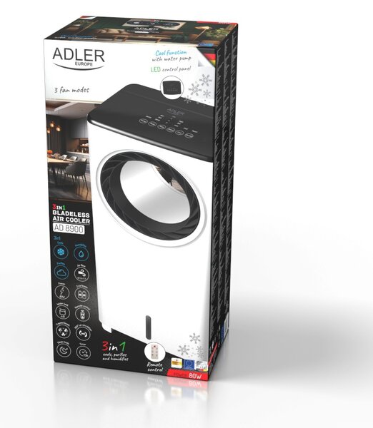 Prenosna 3v1 vodna klimatska naprava daljinec 4L 80W touch 360° kroženje zraka