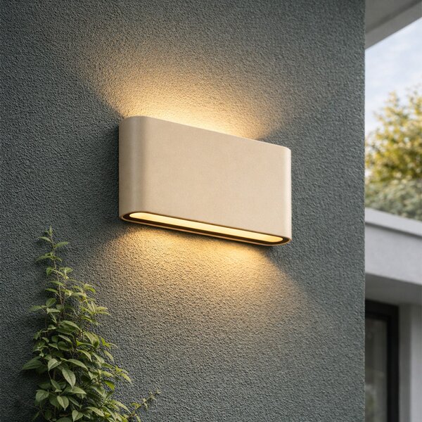 Moderna zunanja stenska svetilka bež 17,5 cm vklj. LED IP65 - Batt