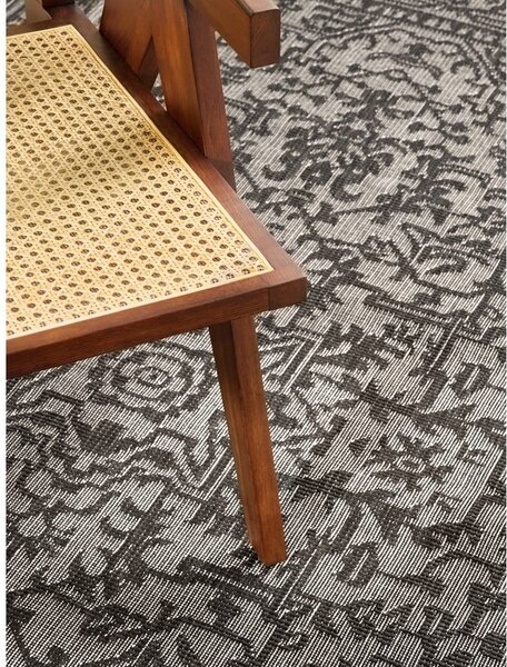 Črno-bela notranja in zunanja preproga 200x290 cm Duet Kona – NORTHRUGS