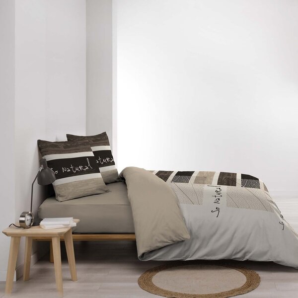 Rjava bombažna posteljnina za zakonsko posteljo 200x200 cm So Natural – douceur d'intérieur