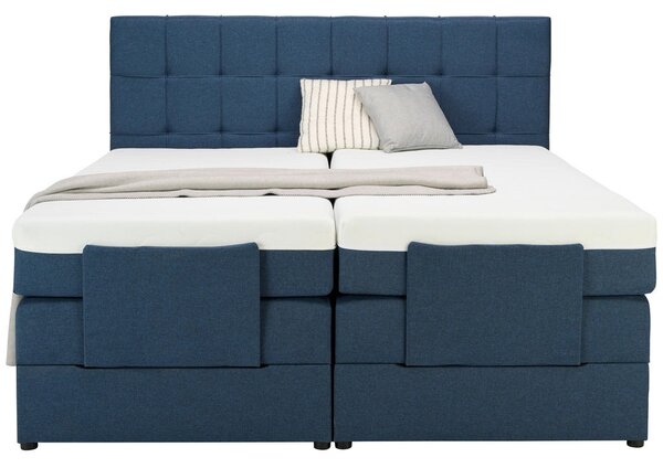 POSTELJA BOXSPRING 180 cm x 200 cm , tekstil modra
