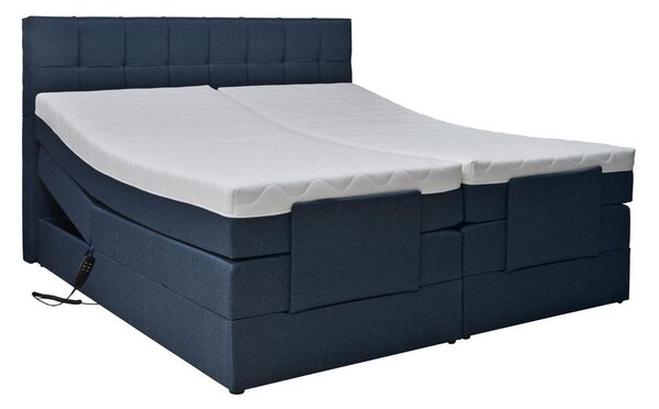 POSTELJA BOXSPRING 180 cm x 200 cm , tekstil modra