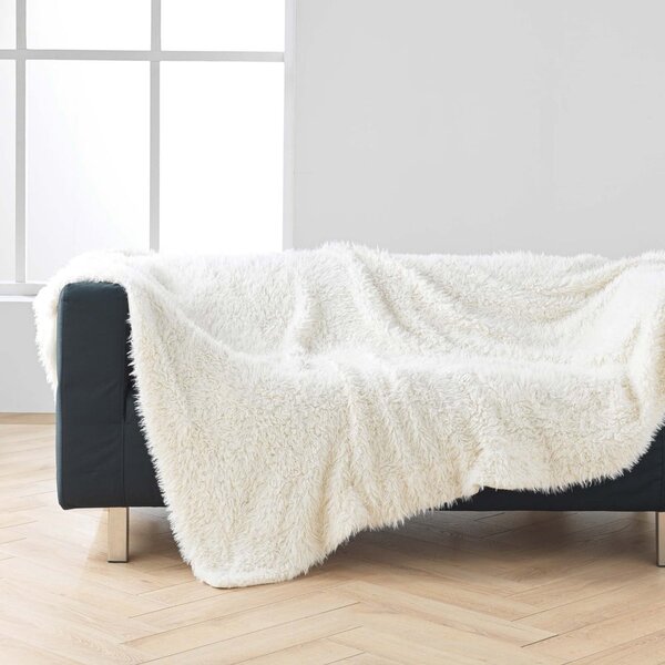 Kremno bela odeja iz umetnega krzna 220x240 cm Mouton – douceur d'intérieur
