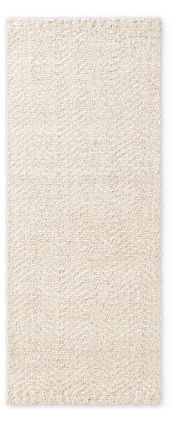 Kremno bel/slonokoščen ročno tkan tekač iz mešanice volne 80x200 cm Majoli – Elle Decoration